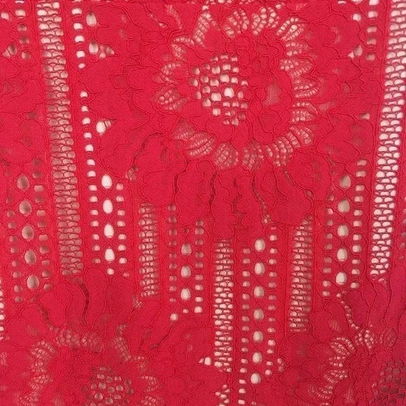 Lulu's NWT Red Lace Bodycon Mini Dress Date S - Picture 9 of 9